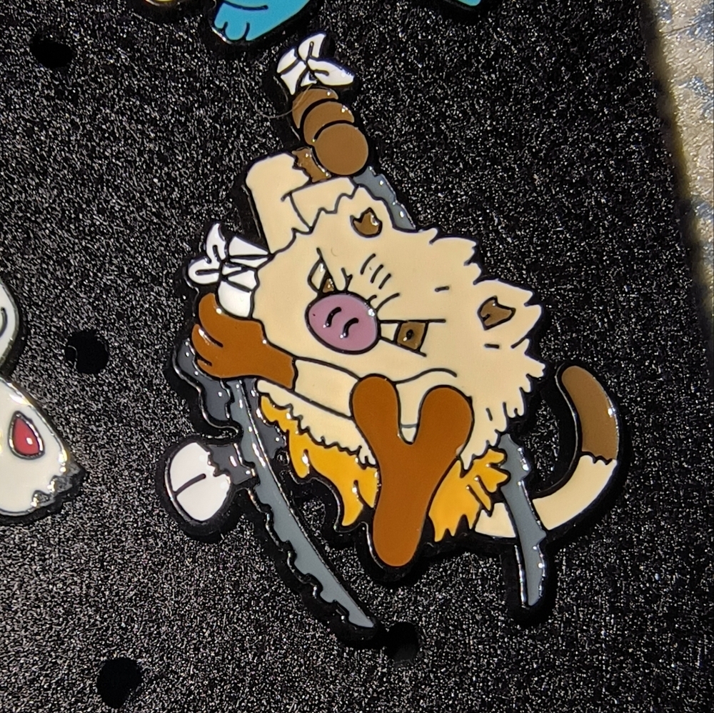 Pokemon Zagged Boar Enamel Pin in Cream, Brown, Pink